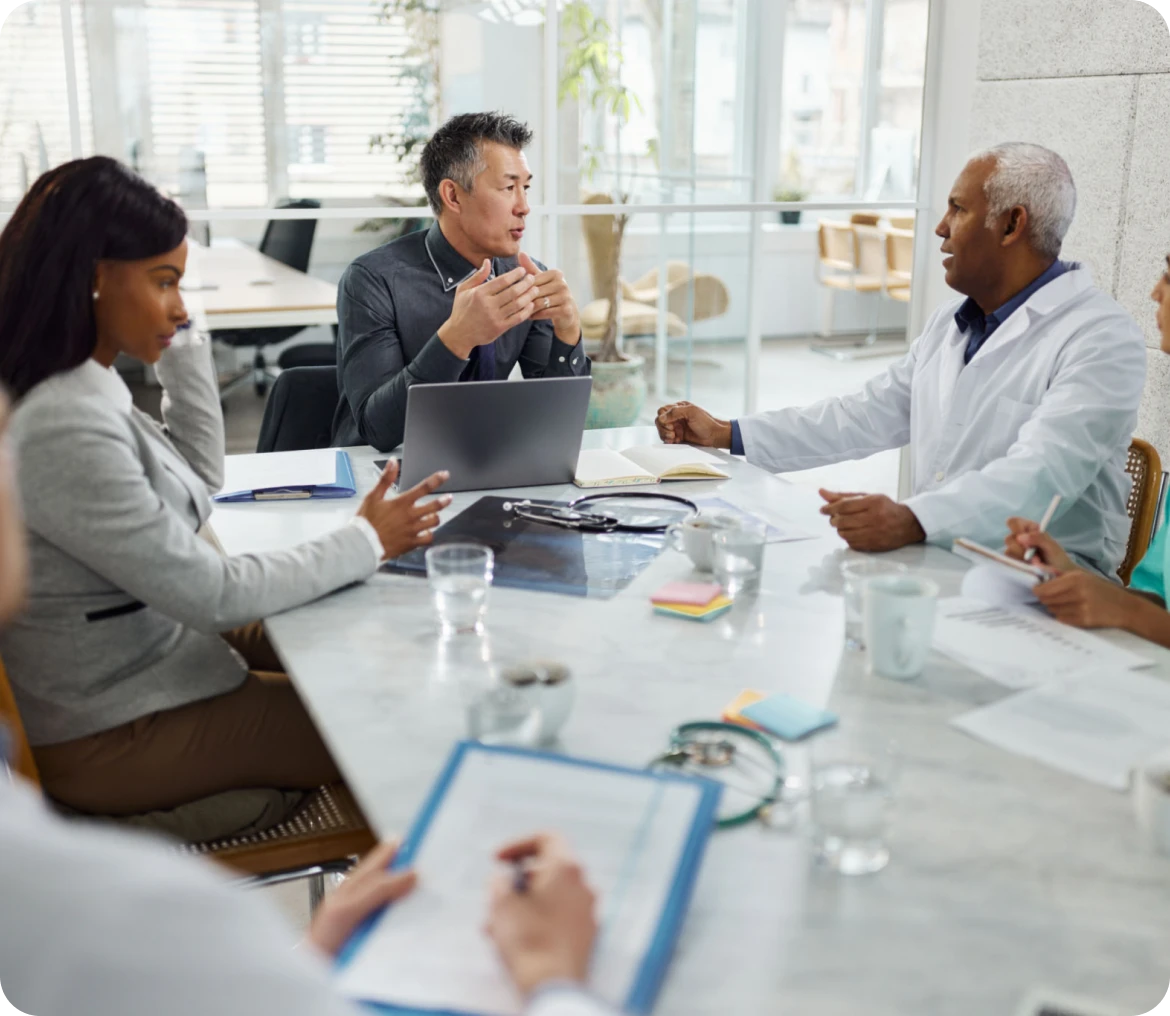 Diverse team in a meeting